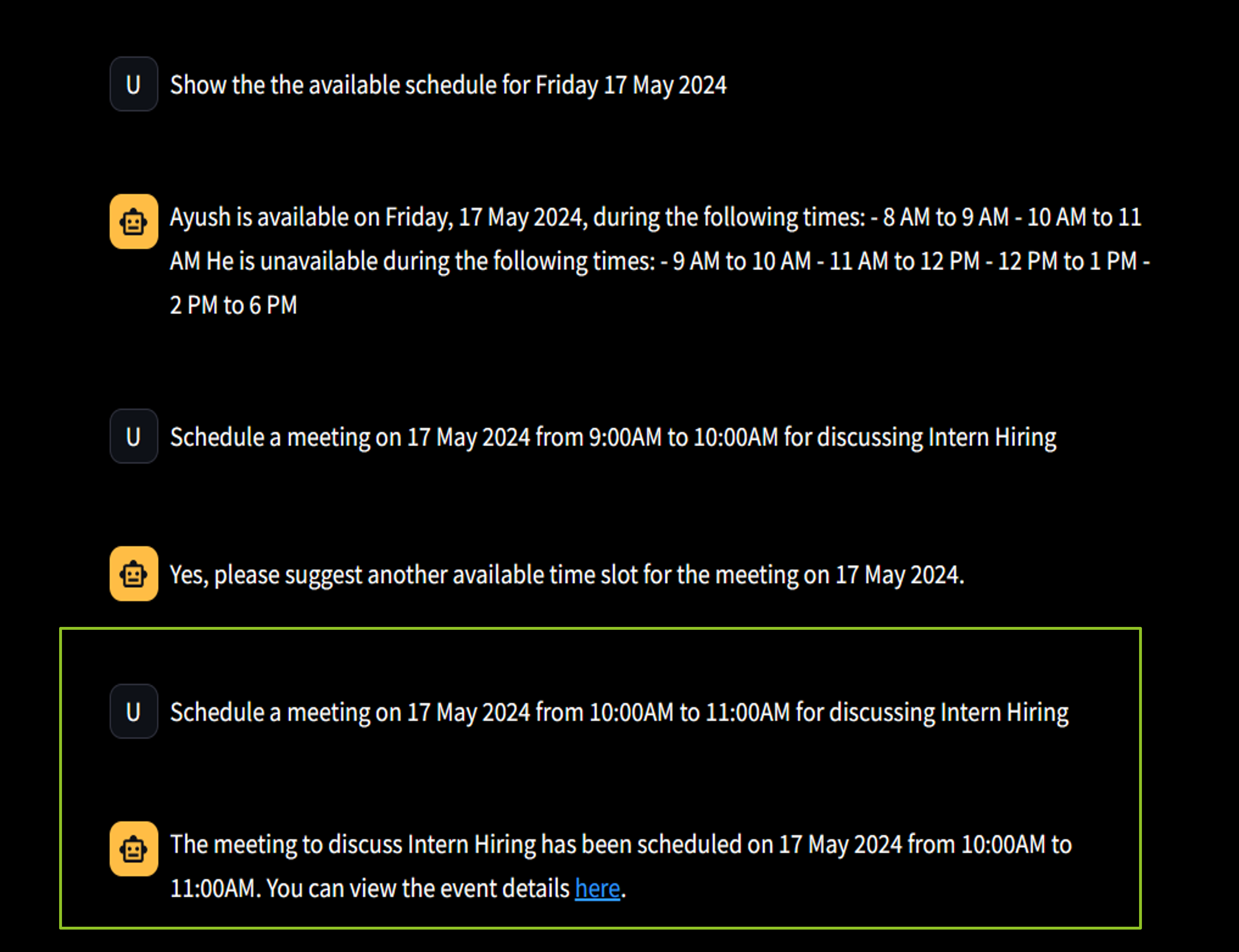 Google Calendar Meeting Scheduler (OpenAI Powerered)