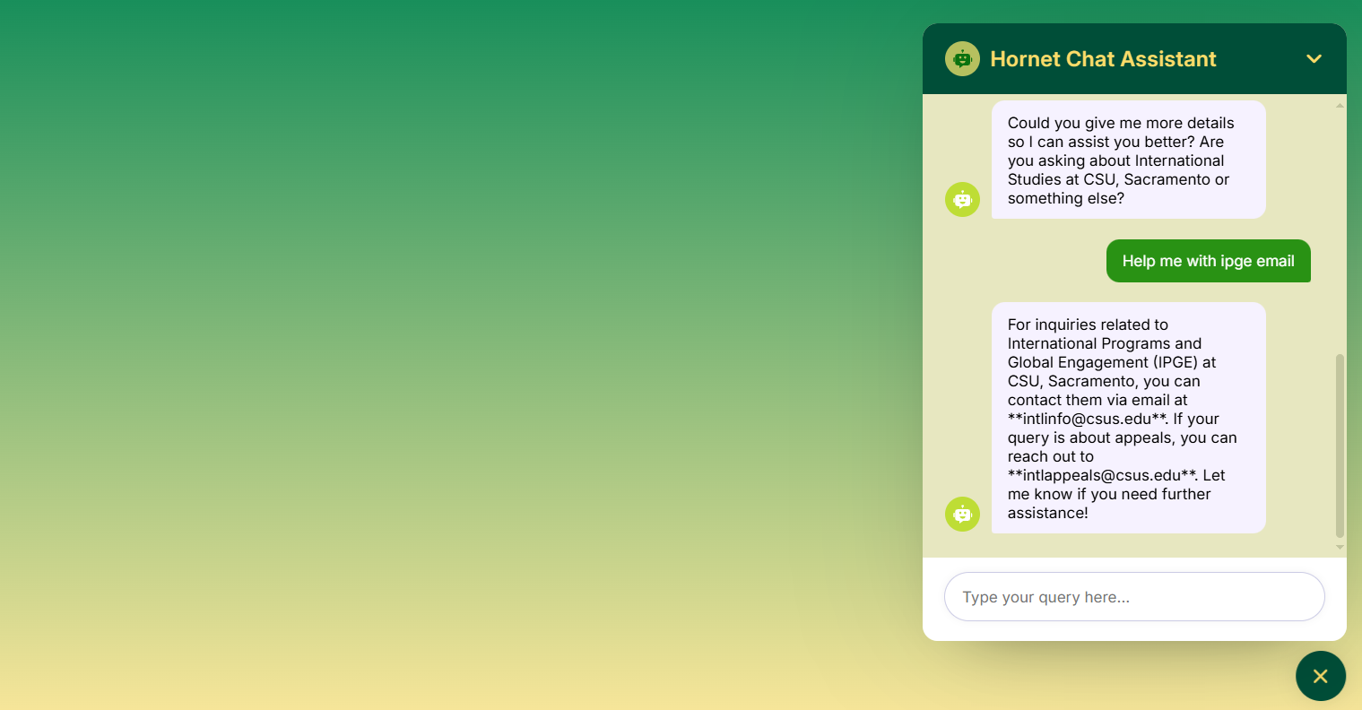 IPGE Chatbot (Master's Project at Sac State) - In Progress